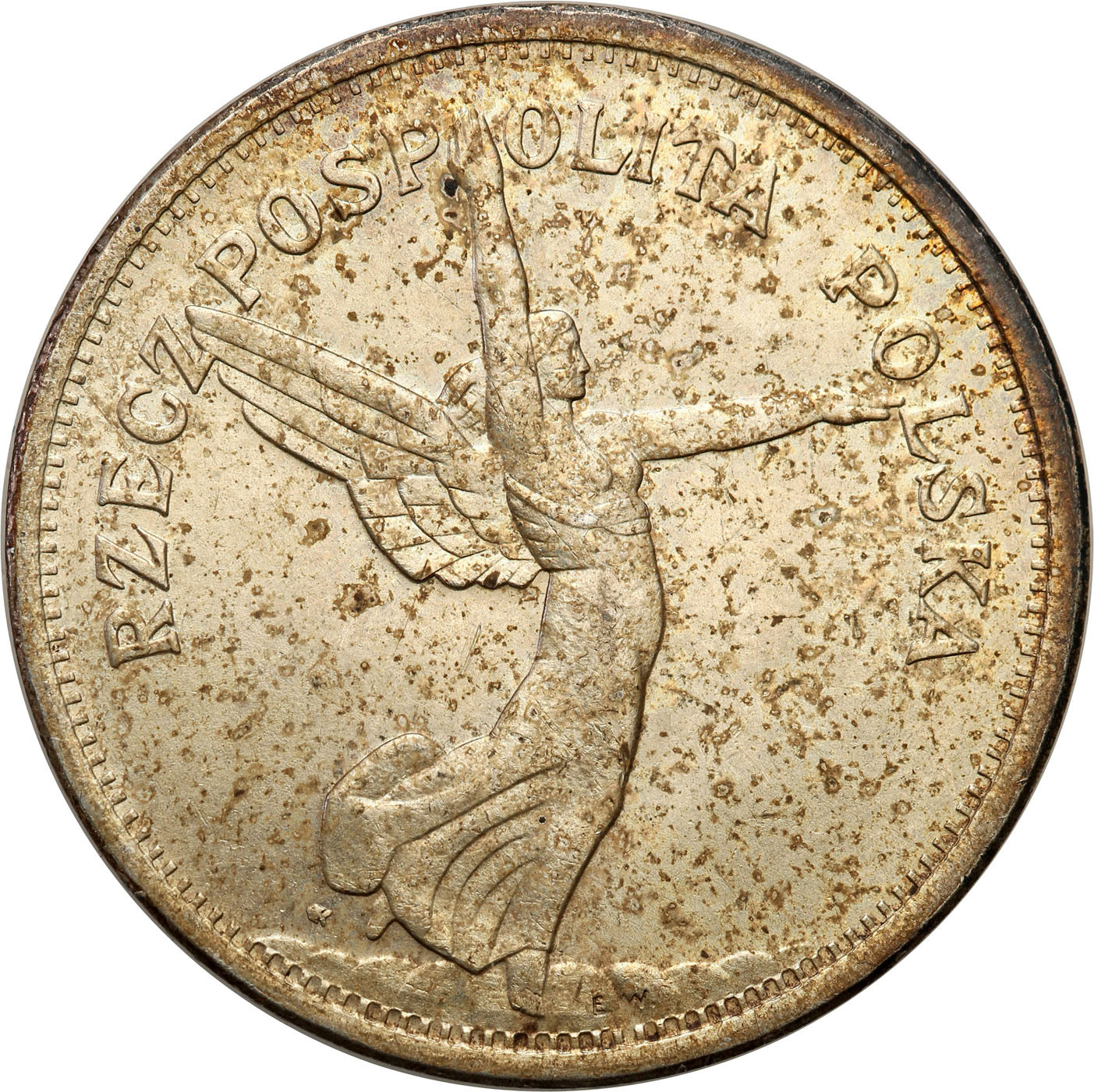II RP. 5 złotych 1928 Nike ze znakiem mennicy - PIĘKNA